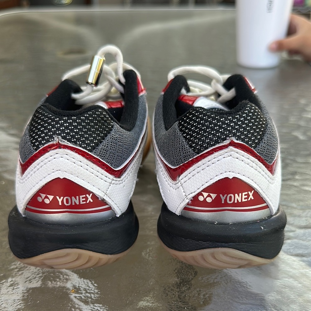 Yonex Kids Shoes - Red, Black, and White